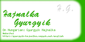 hajnalka gyurgyik business card